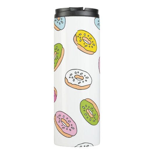 Bouteilles Isothermes Doodle beiguts motif, design sans soudure. (Dos)