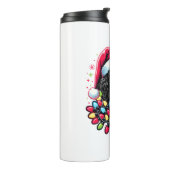 Bouteilles Isothermes Doodle noir Labradoodle Noël Arbre de Noël Lumière (Tourné sur la gauche)