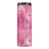 Bouteilles Isothermes Doré rose Parties scintillant Diamants Bijou (Dos)