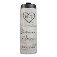 Douces Coeurs Gravés Monogramme Futur Mme