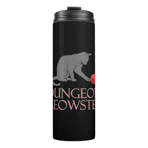 Bouteilles Isothermes Doungeon Meowster Drôle RPG Chat avec dés