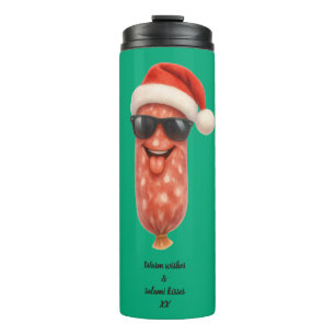Bouteilles Isothermes Doux baisers rigolos de salami de Noël