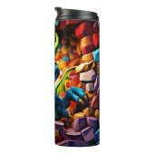 Bouteilles Isothermes Dragon Bébé Bleu Aqua (Tourné sur la droite)