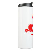 Bouteilles Isothermes Dragon Calligraphie Rouge asiatique brosse Stroke (Tourné sur la gauche)