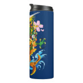 Bouteilles Isothermes Dragon chinois vert Koi (Tourné sur la droite)
