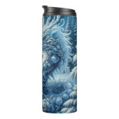 Bouteilles Isothermes Dragon de glace en forêt d'hiver (Tourné sur la droite)