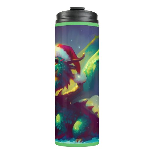 Bouteilles Isothermes Dragon de Noël 3 (Devant)