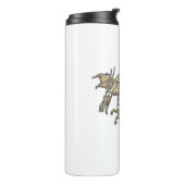 Bouteilles Isothermes Dragon d'or en blanc (Tourné sur la gauche)