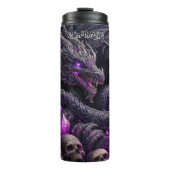 Bouteilles Isothermes Dragon orange aux cristaux violets (Devant)