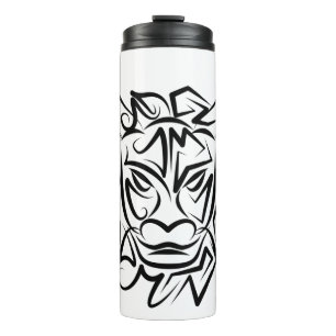 Bouteilles Isothermes Dragon tribal noir et blanc