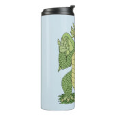 Bouteilles Isothermes Dragon vert mignon (Tourné sur la gauche)