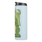 Bouteilles Isothermes Dragon vert mignon (Tourné sur la droite)