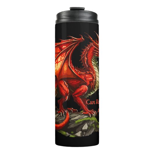 Bouteilles Isothermes Dragon vert rouge, l'esprit peut résider en tout (Devant)