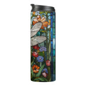 Bouteilles Isothermes Dragonfly boho floral botanical stain glass (Tourné sur la droite)