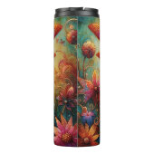 Bouteilles Isothermes Dragonfly lunaire Floral Art Abstrait Turquoise ro (Dos)