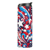 Bouteilles Isothermes Drapeau américain Abstrait rouge, blanc et bleu (Tourné sur la gauche)