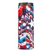 Bouteilles Isothermes Drapeau américain Abstrait rouge, blanc et bleu (Dos)