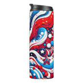 Bouteilles Isothermes Drapeau américain Abstrait rouge, blanc et bleu (Tourné sur la droite)