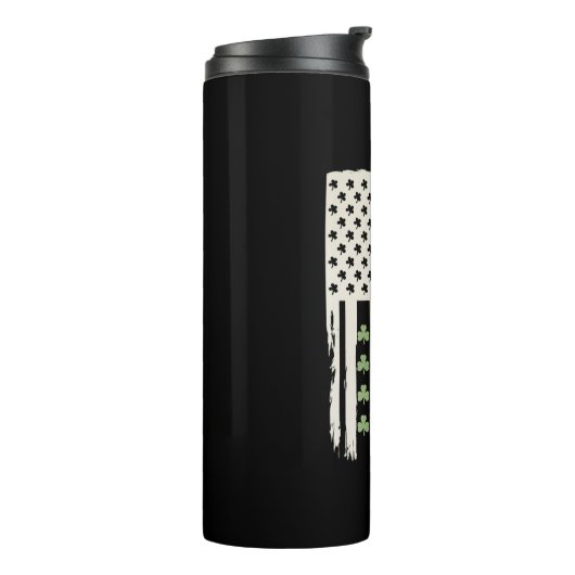 Bouteilles Isothermes Drapeau américain avec Shamrocks pour St patrick (Tourné sur la gauche)