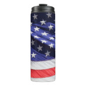 Bouteilles Isothermes Drapeau américain dans la bannière éolien (Devant)