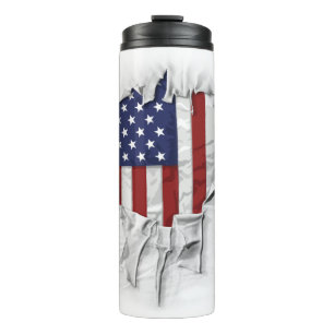 Bouteilles Isothermes Drapeau américain déchiré, déchiré et déchiré