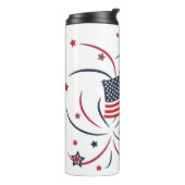 Bouteilles Isothermes Drapeau américain et feux d'artifice (Tourné sur la gauche)