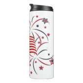 Bouteilles Isothermes Drapeau américain et feux d'artifice (Tourné sur la droite)