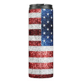 Bouteilles Isothermes Drapeau américain rouge blanc brillant parties sci (Dos)