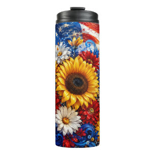 Bouteilles Isothermes Drapeau américain tournesol patriotique du 4 juill