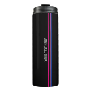 Bouteilles Isothermes Drapeau bisexuel personnalisé avec bandes de coule