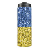 Bouteilles Isothermes Drapeau bleu jaune Ukraine parties scintillant fau (Devant)