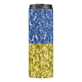 Bouteilles Isothermes Drapeau bleu jaune Ukraine parties scintillant fau (Dos)