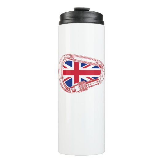 Bouteilles Isothermes Drapeau britannique Escalade carabiner (Devant)