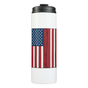 Bouteilles Isothermes Drapeau de baseball en détresse design vectoriel v