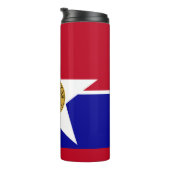 Bouteilles Isothermes Drapeau de Dallas, Texas Thermal Tumbler (Tourné sur la droite)