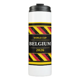 Bouteilles Isothermes Drapeau de fan de football de Belgique Couleurs Ra