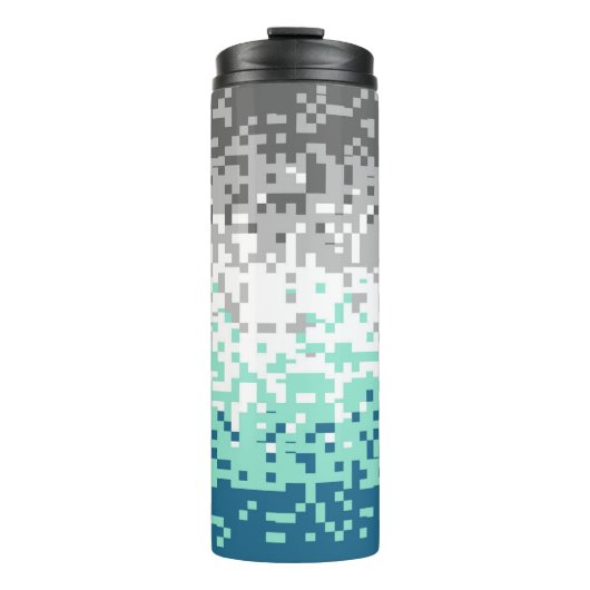 Bouteilles Isothermes Drapeau de fierté abstrait pixelisé tripant Frayro (Devant)