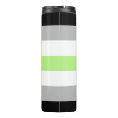 Bouteilles Isothermes Drapeau de fierté agender (Dos)