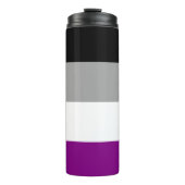 Bouteilles Isothermes Drapeau de fierté asexué (Devant)
