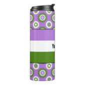 Bouteilles Isothermes Drapeau de fierté de genre avec un motif de fleurs (Tourné sur la gauche)