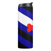 Bouteilles Isothermes Drapeau de fierté de jeu de chiots de SlipperyJoe (Tourné sur la gauche)