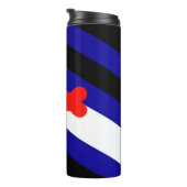 Bouteilles Isothermes Drapeau de fierté de jeu de chiots de SlipperyJoe (Tourné sur la droite)