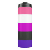 Bouteilles Isothermes Drapeau de fierté genderfluid (Devant)
