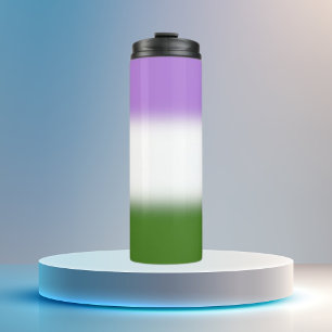 Bouteilles Isothermes Drapeau de fierté genderqueer à dégradé