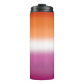 Bouteilles Isothermes Drapeau de fierté lesbienne dégradé (Devant)
