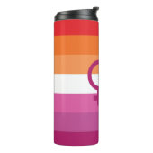 Bouteilles Isothermes Drapeau de fierté lesbienne WLW (Tourné sur la gauche)