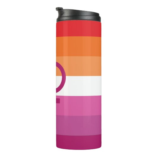Bouteilles Isothermes Drapeau de fierté lesbienne WLW (Tourné sur la droite)