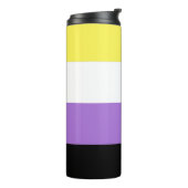 Bouteilles Isothermes Drapeau de fierté non binaire (Tourné sur la gauche)