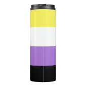 Bouteilles Isothermes Drapeau de fierté non binaire (Dos)