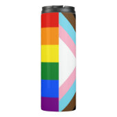 Bouteilles Isothermes Drapeau de fierté Progress Pride de SlipperyJoe si (Dos)
